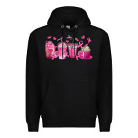 Black Breast Cancer Coffee Cups Premium Hoodie - texasbilliewilder