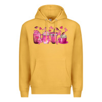Mustard Breast Cancer Coffee Cups Premium Hoodie - texasbilliewilder