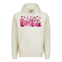 Oatmeal Heather Breast Cancer Coffee Cups Premium Hoodie - texasbilliewilder