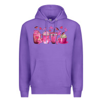 Purple Breast Cancer Coffee Cups Premium Hoodie - texasbilliewilder