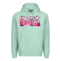 Seafoam Breast Cancer Coffee Cups Premium Hoodie - texasbilliewilder