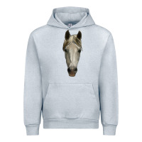 Heather Grey horse head Urban Hoodie - RanaPortraitStore