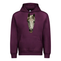 Mauve Wine horse head Urban Hoodie - RanaPortraitStore