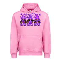 Fuchsia Pink Domestic Violence Warrior Afro Gnomes Urban Hoodie - texasbilliewilder