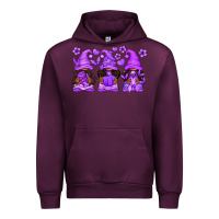 Mauve Wine Domestic Violence Warrior Afro Gnomes Urban Hoodie - texasbilliewilder