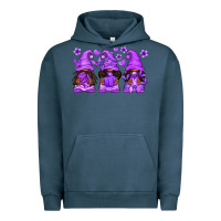 Pigment Midnight Navy Domestic Violence Warrior Afro Gnomes Urban Hoodie - texasbilliewilder