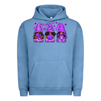 Pigment Pebble Blue Domestic Violence Warrior Afro Gnomes Urban Hoodie - texasbilliewilder