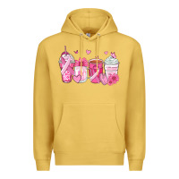 Antique Gold breast cancer coffee cups Premium Hoodie - Zillion Design Studio