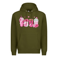 Army Green breast cancer coffee cups Premium Hoodie - Zillion Design Studio