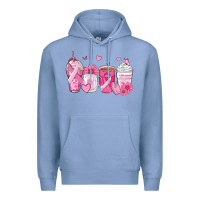 Colony Blue breast cancer coffee cups Premium Hoodie - Zillion Design Studio