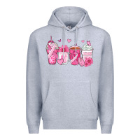 Heather Grey breast cancer coffee cups Premium Hoodie - Zillion Design Studio