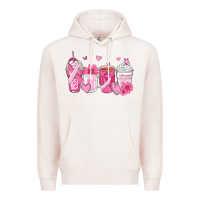 Pale Pink breast cancer coffee cups Premium Hoodie - Zillion Design Studio