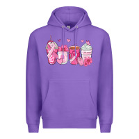 Purple breast cancer coffee cups Premium Hoodie - Zillion Design Studio