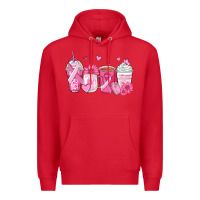 Red breast cancer coffee cups Premium Hoodie - Zillion Design Studio