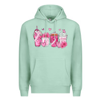 Seafoam breast cancer coffee cups Premium Hoodie - Zillion Design Studio