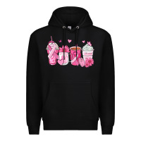 Black breast cancer coffee cups Premium Hoodie - Zillion Design Studio