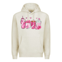 Oatmeal Heather breast cancer coffee cups Premium Hoodie - Zillion Design Studio