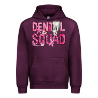 Mauve Wine Dental Squad with Teeth Urban Hoodie - texasbilliewilder