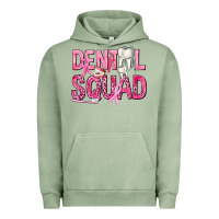 Pigment Oil Green Dental Squad with Teeth Urban Hoodie - texasbilliewilder
