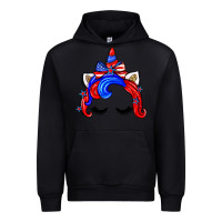 Black 4th of july unicorn Urban Hoodie - Zillion Design Studio