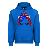 Cobalt 4th of july unicorn Urban Hoodie - Zillion Design Studio