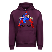 Mauve Wine 4th of july unicorn Urban Hoodie - Zillion Design Studio