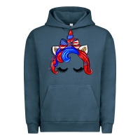 Pigment Midnight Navy 4th of july unicorn Urban Hoodie - Zillion Design Studio