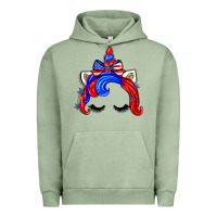 Pigment Oil Green 4th of july unicorn Urban Hoodie - Zillion Design Studio