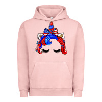 Pigment Salmon 4th of july unicorn Urban Hoodie - Zillion Design Studio