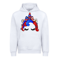 White 4th of july unicorn Urban Hoodie - Zillion Design Studio