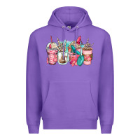 Purple rock hand coffee cups Premium Hoodie - Zillion Design Studio