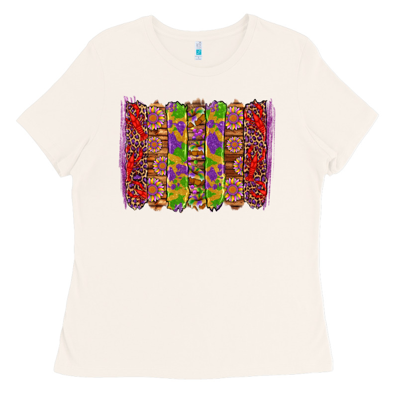 Mardi Gras Crawfish Brushstrokes Ladies Tee by Artiststas | Teevron