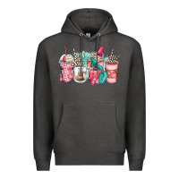 Charcoal Heather rock hand coffee cups Premium Hoodie - Zillion Design Studio