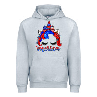 Heather Grey 4th of july 'merica unicorn Urban Hoodie - Zillion Design Studio