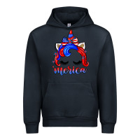 Navy 4th of july 'merica unicorn Urban Hoodie - Zillion Design Studio