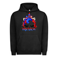 Pigment Black 4th of july 'merica unicorn Urban Hoodie - Zillion Design Studio