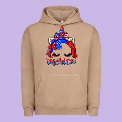 4th Of July 'merica Unicorn Urban Hoodie Designed By Zillion Design Studio