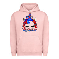 Pigment Salmon 4th of july 'merica unicorn Urban Hoodie - Zillion Design Studio