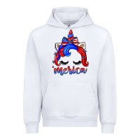 White 4th of july 'merica unicorn Urban Hoodie - Zillion Design Studio