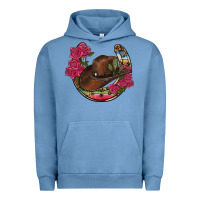 Pigment Pebble Blue western serape horseshoe Urban Hoodie - RanaPortraitStore