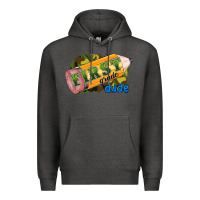 Charcoal Heather first grade dude Premium Hoodie - RanaPortraitStore