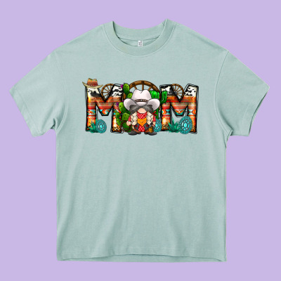 Mom Cowboy Gnome Heavy Core Tee Designed By Cowhidedigitalart