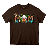 Chocolate Brown Mom Cowboy Gnome Heavy Core Tee - CowhideDigitalArt