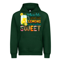 Forest Green when life gives you lemons make someting sweet Urban Hoodie - Zillion Design Studio
