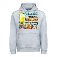Heather Grey when life gives you lemons make someting sweet Urban Hoodie - Zillion Design Studio