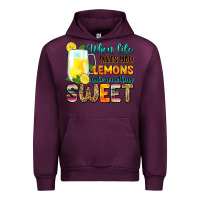 Mauve Wine when life gives you lemons make someting sweet Urban Hoodie - Zillion Design Studio