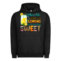 Pigment Black when life gives you lemons make someting sweet Urban Hoodie - Zillion Design Studio