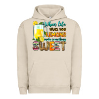 Pigment French Oak when life gives you lemons make someting sweet Urban Hoodie - Zillion Design Studio