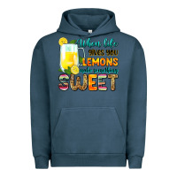 Pigment Midnight Navy when life gives you lemons make someting sweet Urban Hoodie - Zillion Design Studio