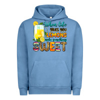 Pigment Pebble Blue when life gives you lemons make someting sweet Urban Hoodie - Zillion Design Studio